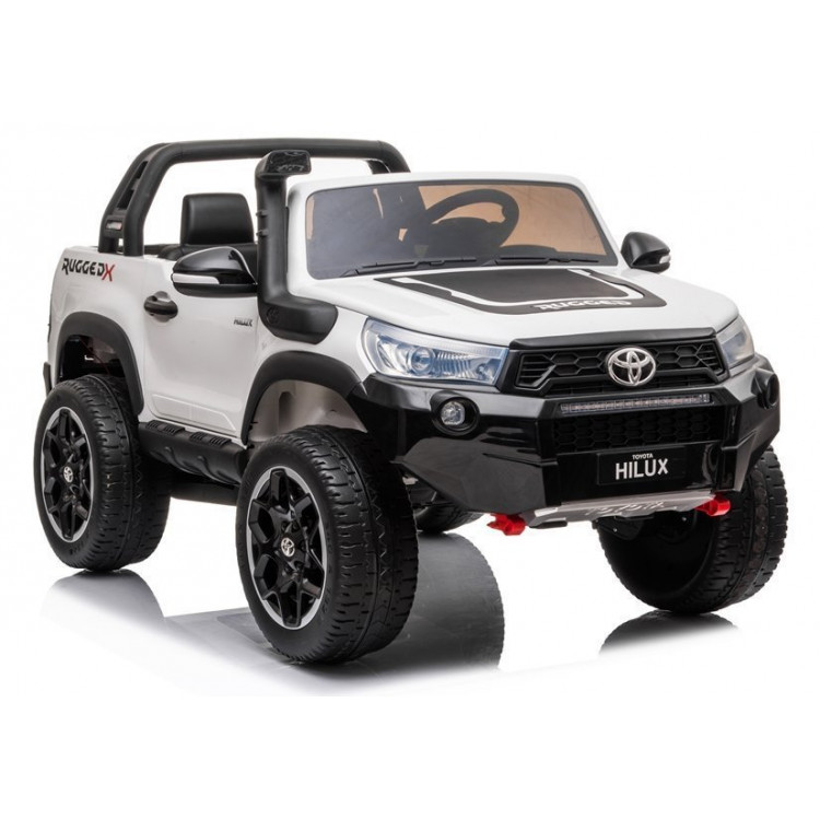 Elektrické autíčko - Toyota Hillux - nelakované - biele